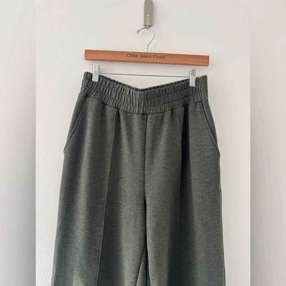 VARLEY The Wide Leg Pants in Olive Marl L - Picture 5 of 9